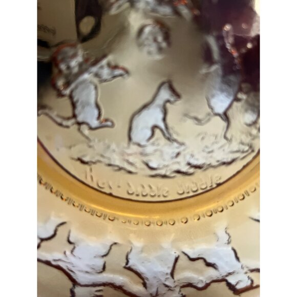 Set of 3 Vintage Amber Glass Nursery Rhyme Plates – 6.5” – Little Bo Peep, Hey D - Picture 4 of 8